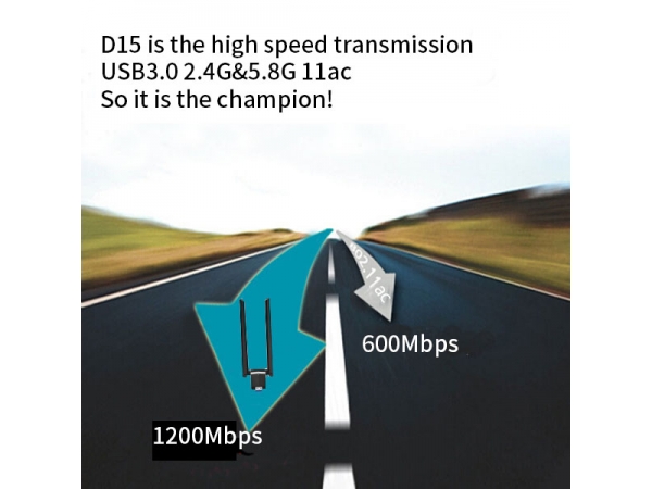 智锋高科无线网卡为1200mbps喝彩usb3.0极速5.8G网卡