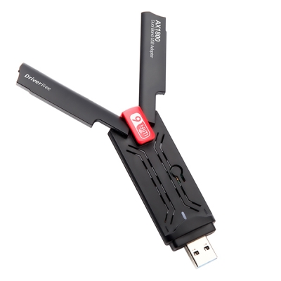 免驱动wifi6 usb无线网卡AX1800电脑游戏竞技网卡 2.4G/5G双频AC网络信号接收器RTL8832AU